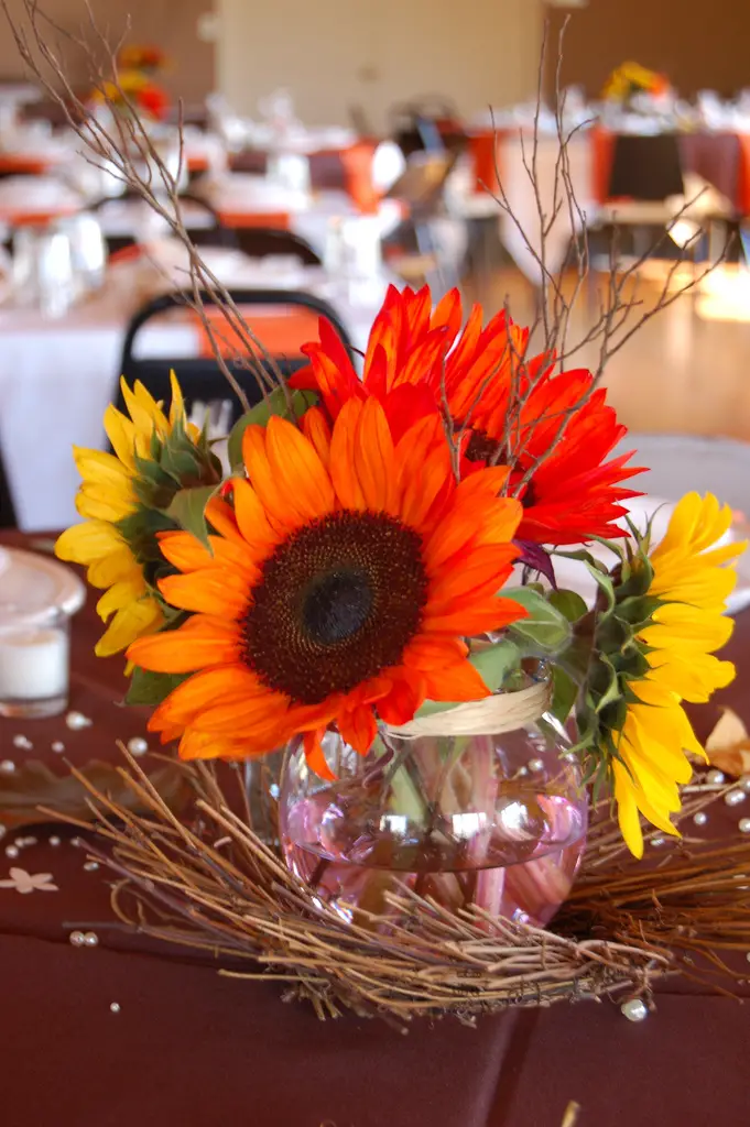 Fall flowers for a wedding